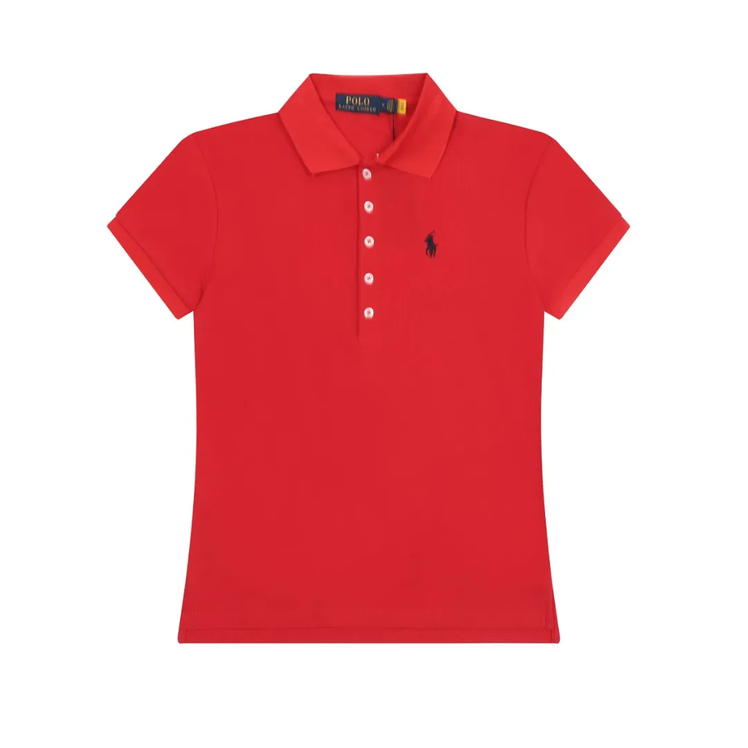 🅿️152 "Top quality" Style number: DS004# (not off the shelves all year round) [Ralph Lauren classic pony embroidered lapels women's slim fit POLO short sleeves] ✅Ralph Lauren Ralph Lauren classic basic women's all-match slim fit POLO short sleeves ✅Main supplier platform live broadcast Wholesale entities Replenish when out of stock Not off the shelves ✅ZP quality 1:1 pattern making Scan the code to enter the GF website Z cabinet quality ✅Details and quality are the only one in Guangzhou. Imported pique fabrics focus on high-end and cost-effective. Needless to say good quality. ✅The version is restored to the original order. The maximum size can be worn up to 130 pounds. Loose, comfortable and stress-free.